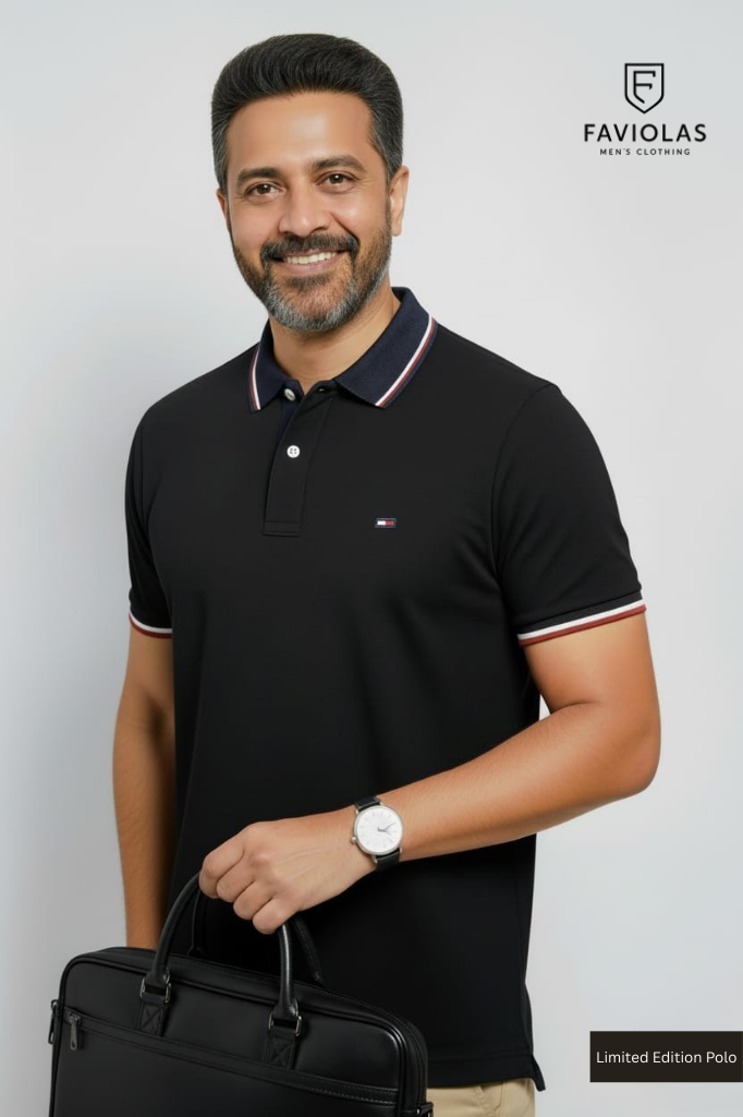 Polo T-Shirt Black 2