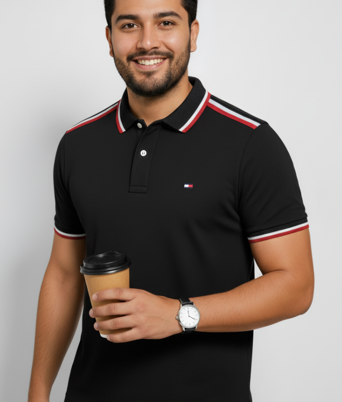 Polo T-Shirt Black 1 Piece