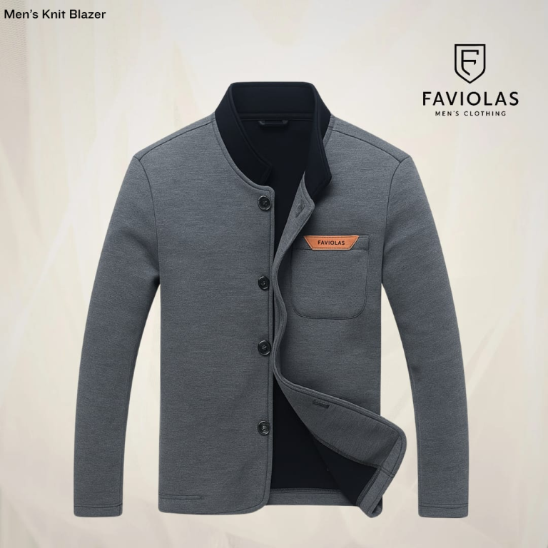 Knit Blazer Charcoal
