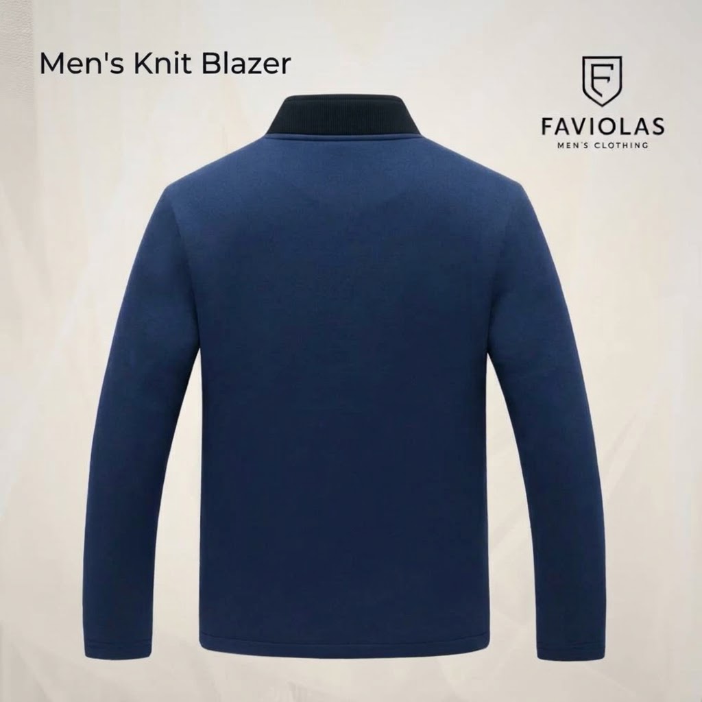 Knit Blazer Blue - Image 2