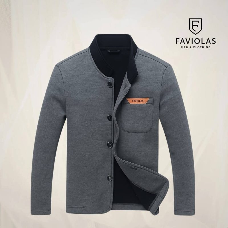 Knit Blazer Charcoal